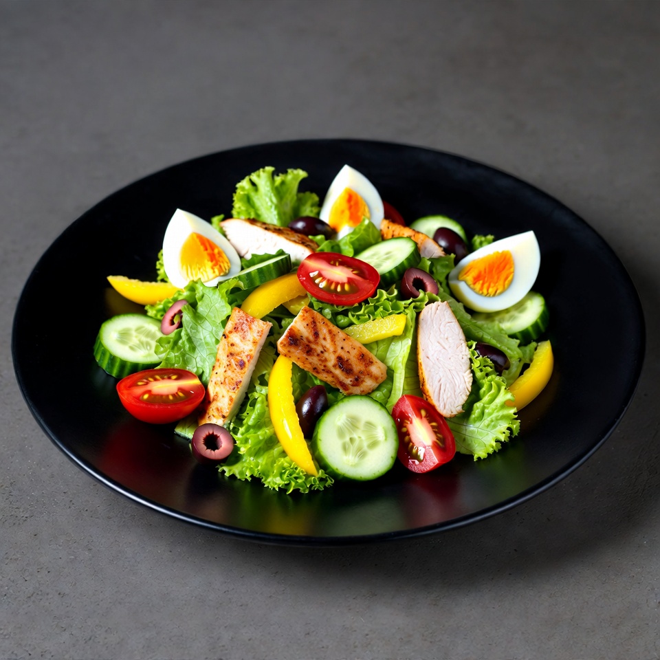 Chicken Salad with Eggs and Veggies Chicken Salad with Eggs and Veggies