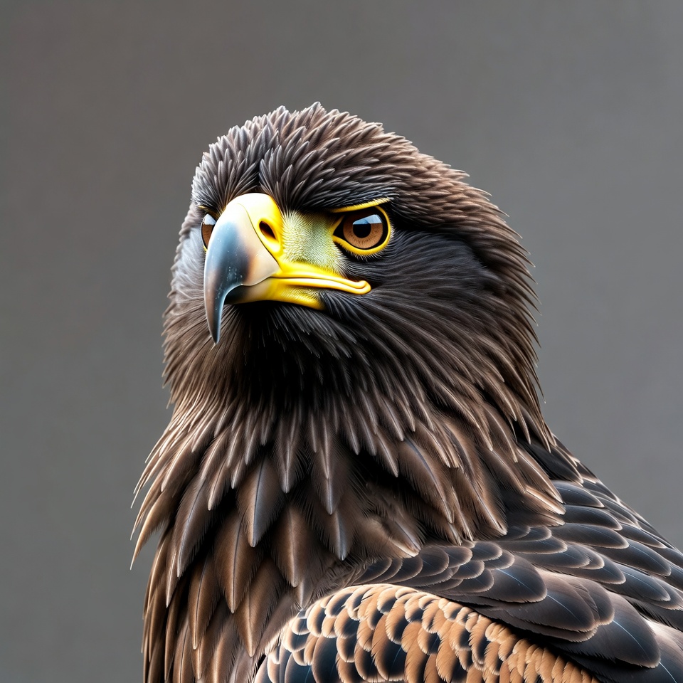 Closeup of majestic hawk portrait Closeup of majestic hawk portrait