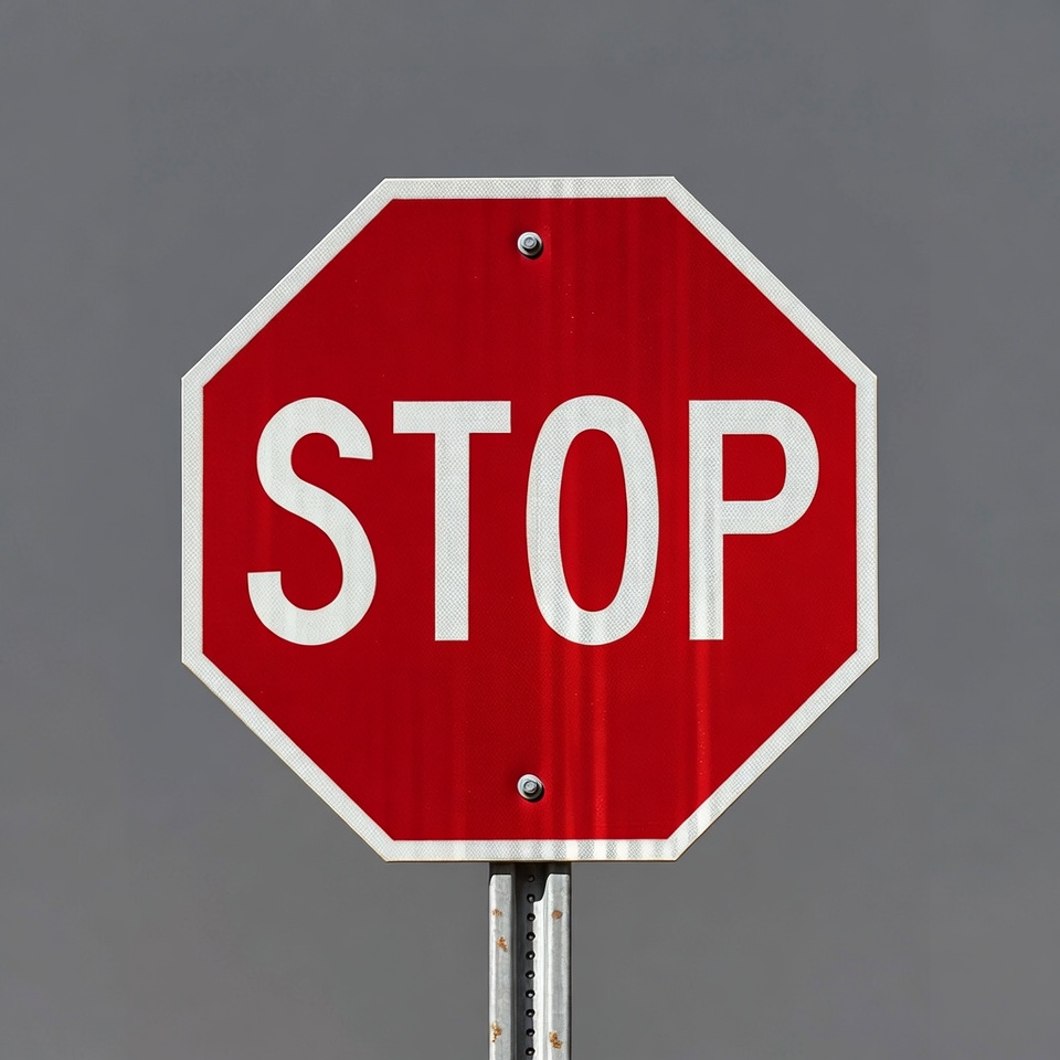 Red Stop Sign on Pole Red Stop Sign on Pole