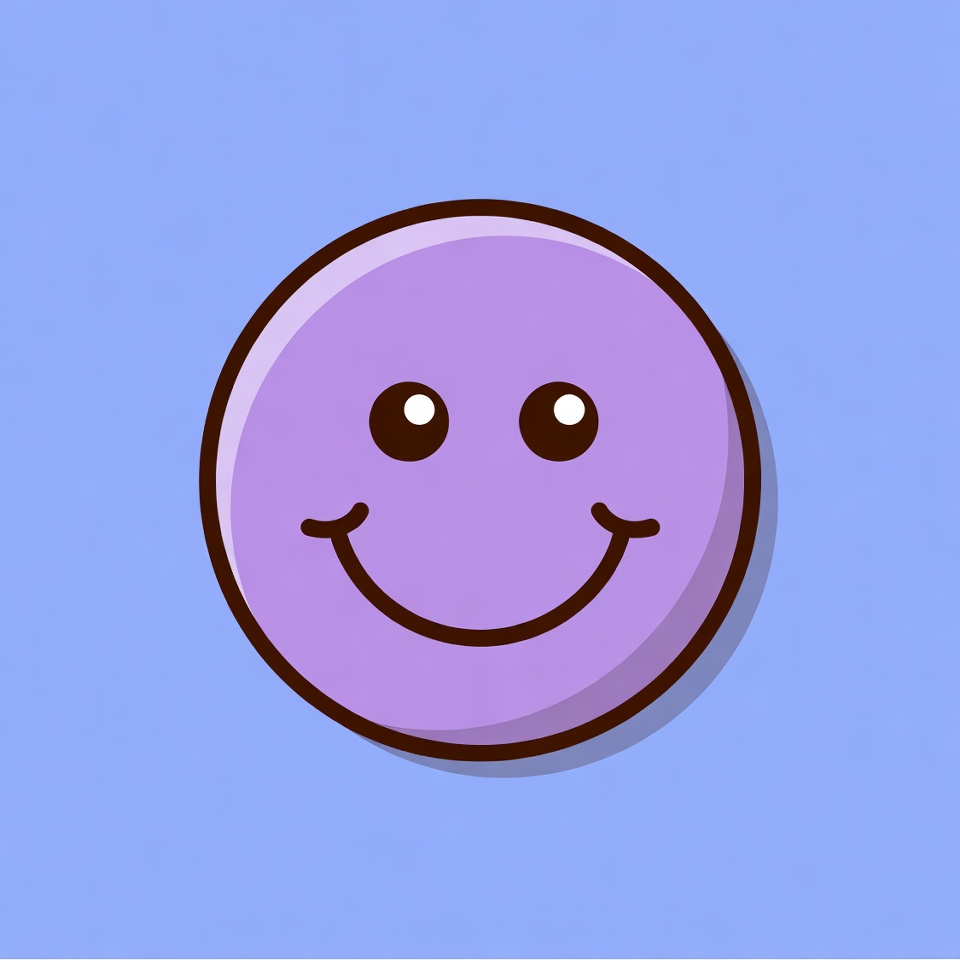 Purple Smiley Face Illustration Purple Smiley Face Illustration