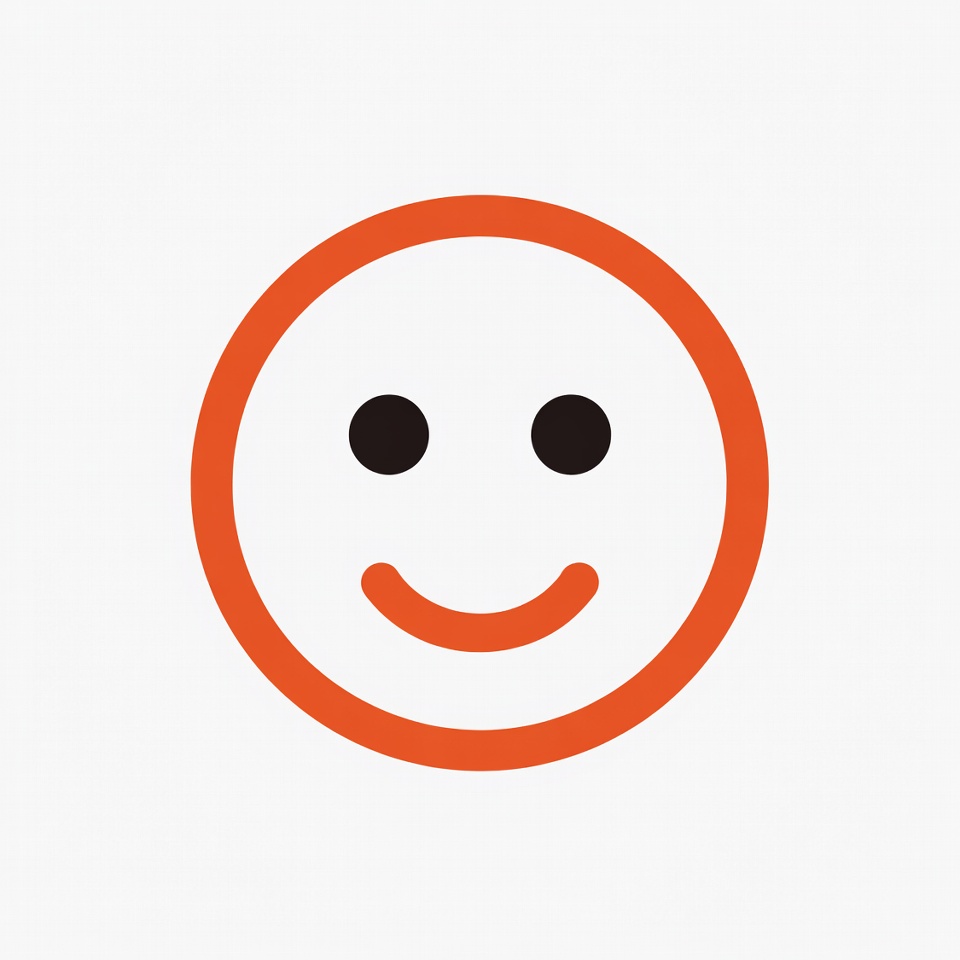 Orange Smiley Face Icon Orange Smiley Face Icon