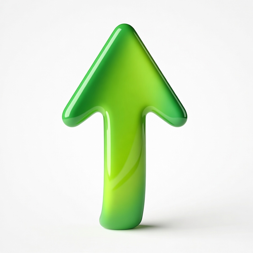 Shiny Green Up Arrow Shiny Green Up Arrow
