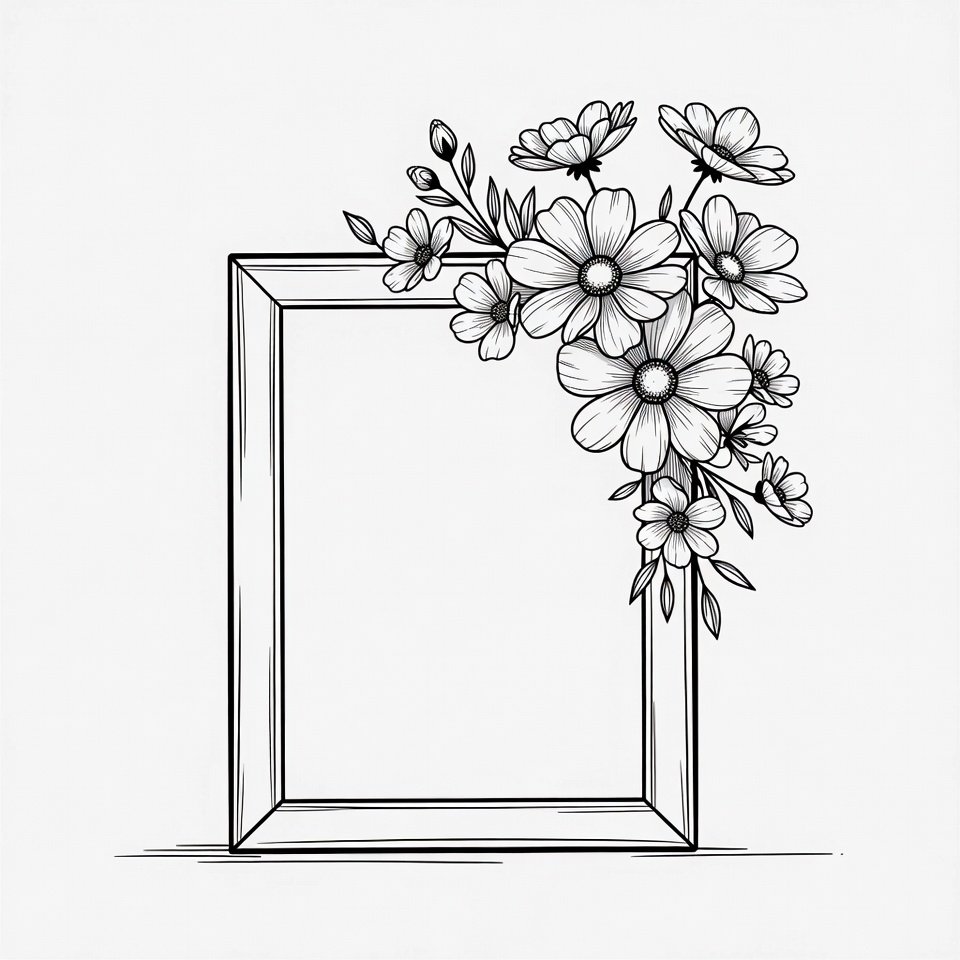 Floral Frame Illustration Floral Frame Illustration