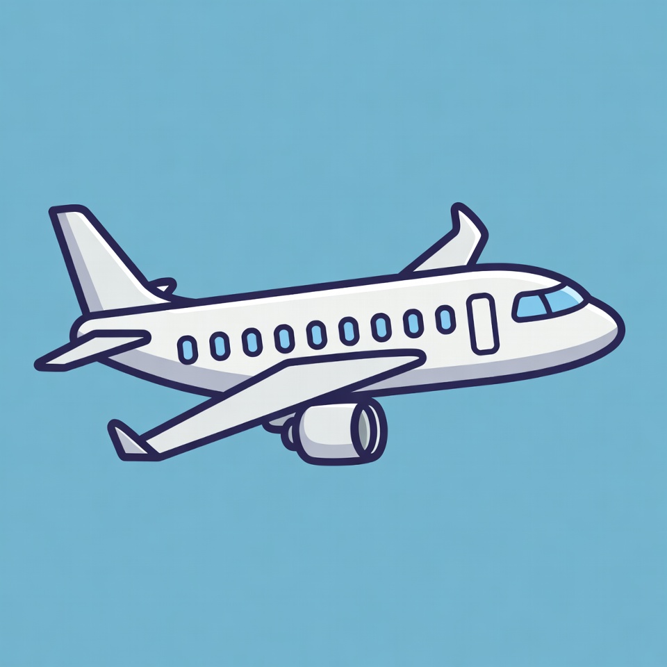 Cartoon Airplane Flying Cartoon Airplane Flying