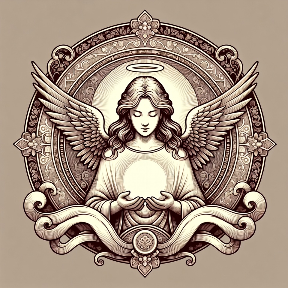 Angel Holding Glowing Orb Angel Holding Glowing Orb
