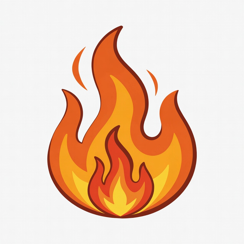 Cartoon Flame Icon Cartoon Flame Icon