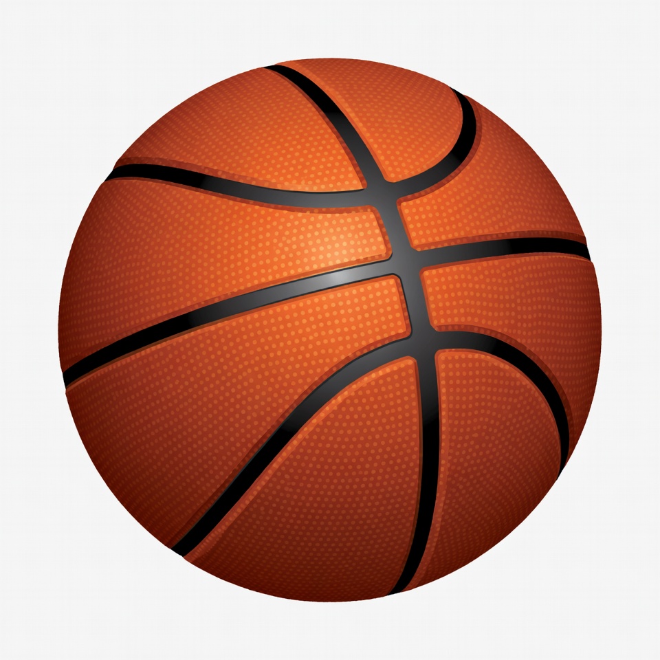 Orange Basketball on White Background Orange Basketball on White Background