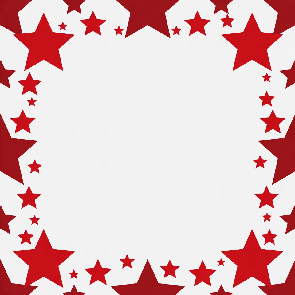 Red Stars Border Frame Red Stars Border Frame