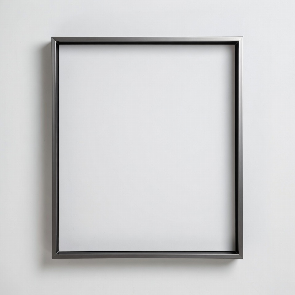 Empty Black Frame on White Wall Empty Black Frame on White Wall