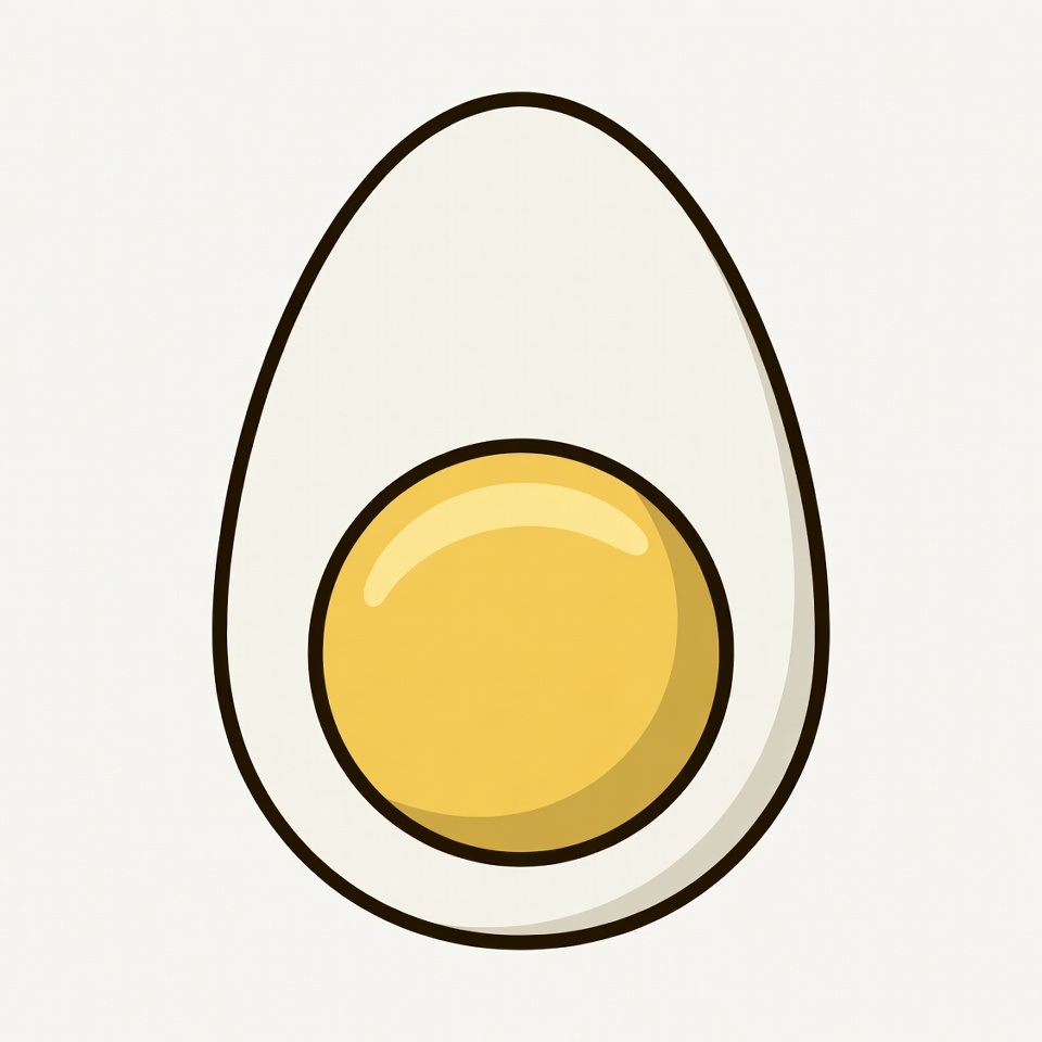 Cracked Egg with Yolk Illustration Cracked Egg with Yolk Illustration