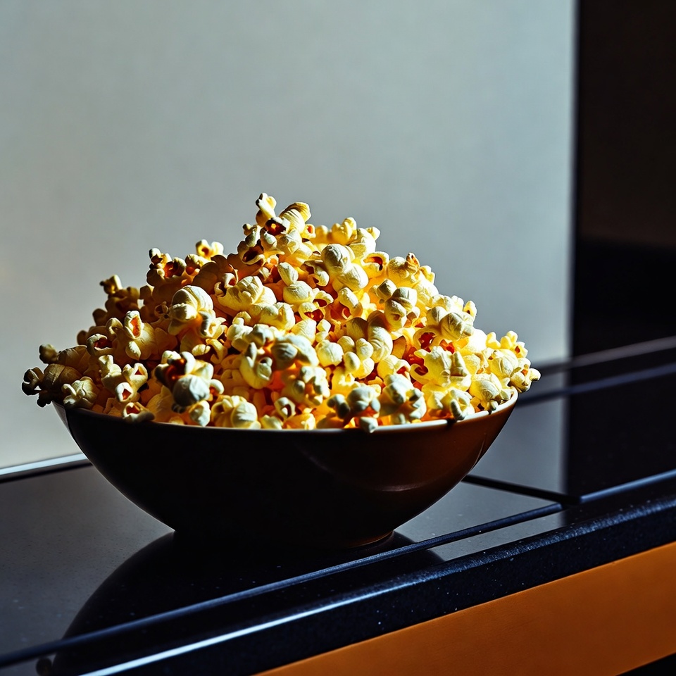 Heap of popcorn in bowl Heap of popcorn in bowl