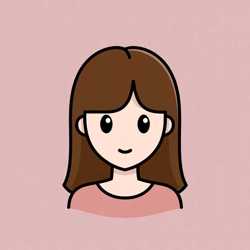 Cute cartoon girl smiling Cute cartoon girl smiling