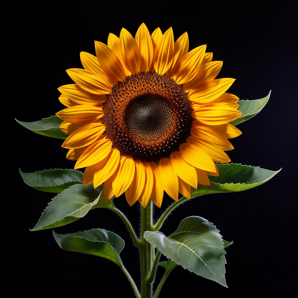 Sunflower on black background Sunflower on black background
