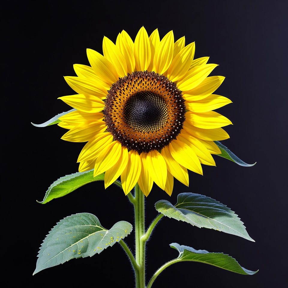 Sunflower on black background Sunflower on black background