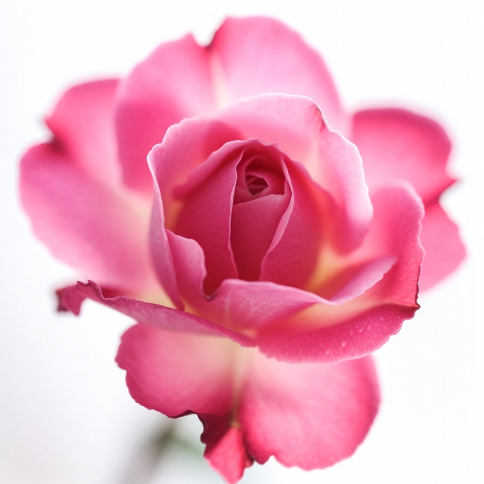 Pink Rose on White Background Pink Rose on White Background