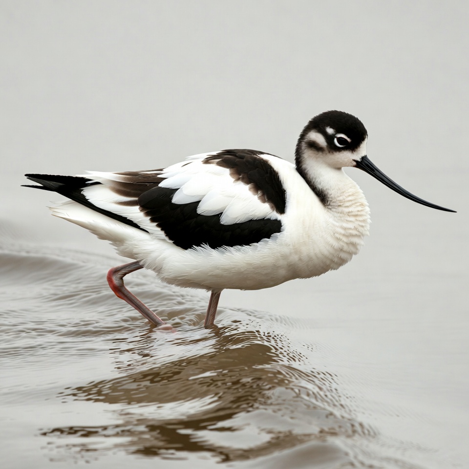 Black-necked Stilt standing in water Black-necked Stilt standing in water