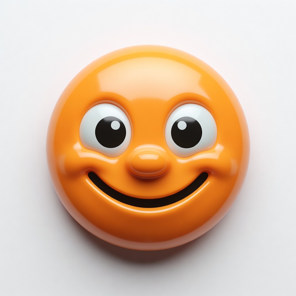 Orange Smiley Face Emoticon Orange Smiley Face Emoticon