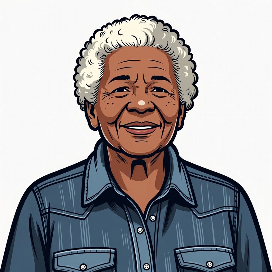 Elderly African-American woman smiling Elderly African-American woman smiling