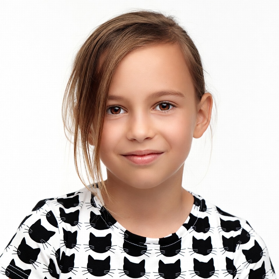 Girl wearing black cat shirt Girl wearing black cat shirt