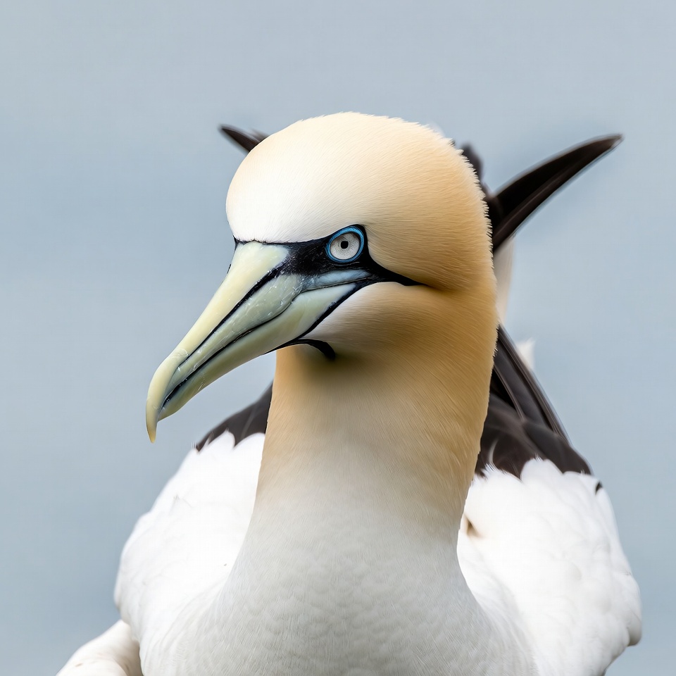 Closeup of Northern Gannet bird Closeup of Northern Gannet bird