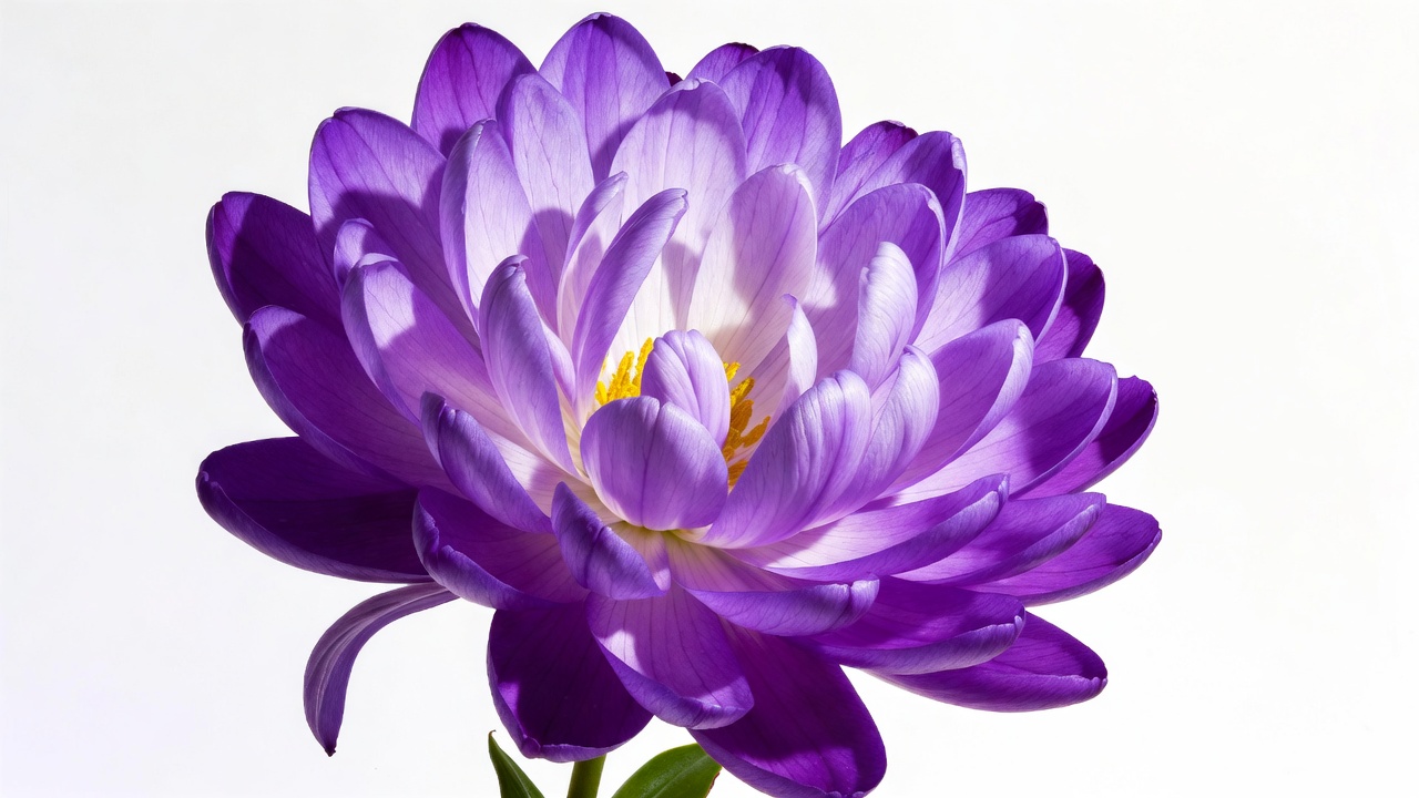 Purple Aster Flower on White Background Purple Aster Flower on White Background