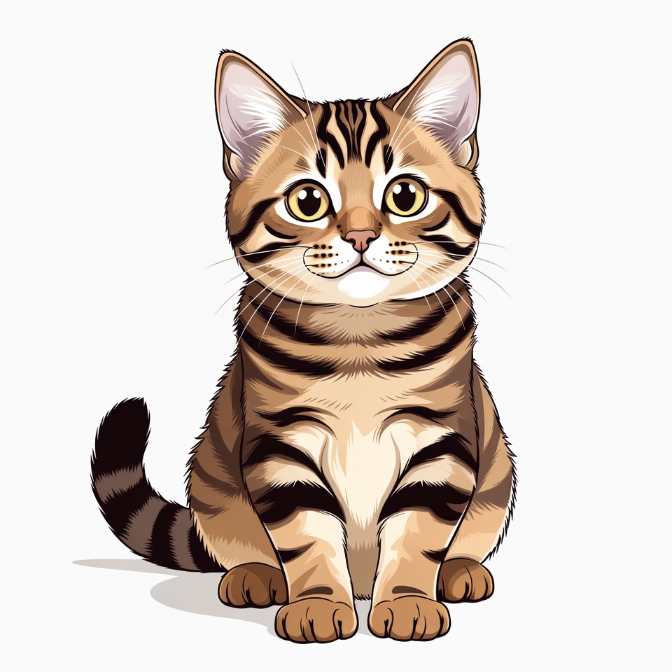 Cute tabby kitten sitting Cute tabby kitten sitting