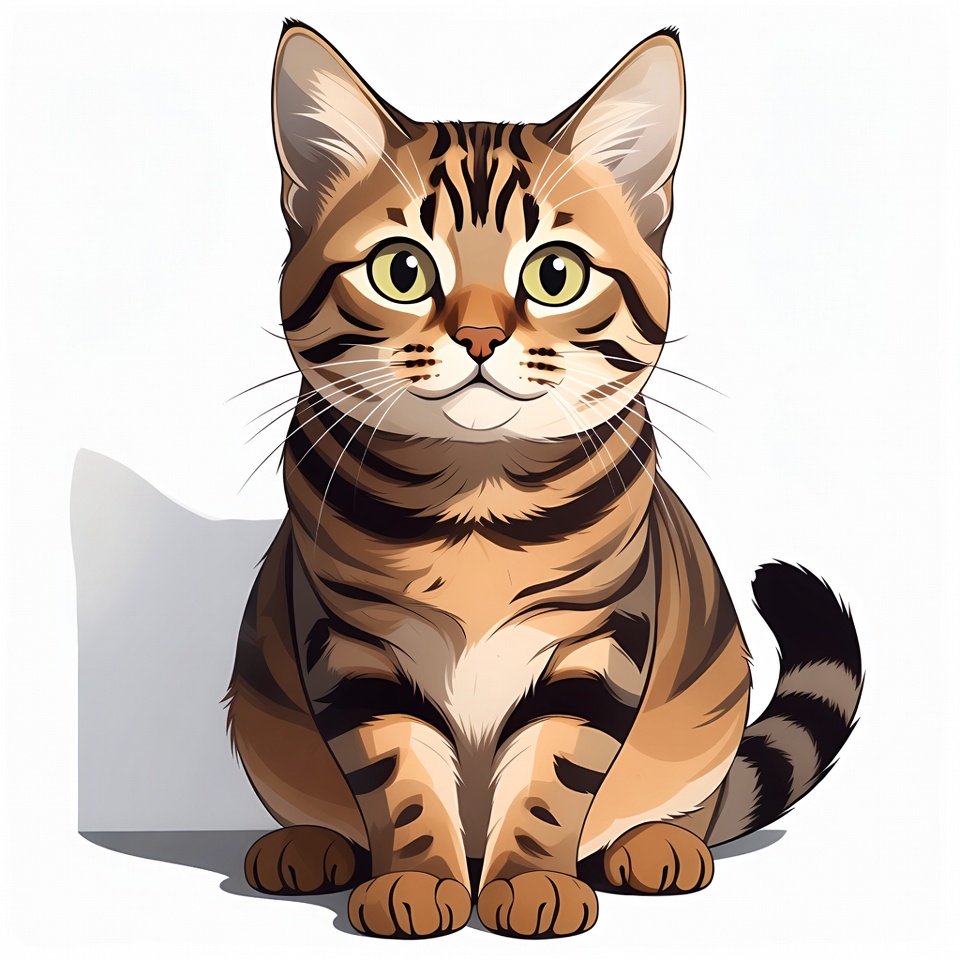 Cute tabby kitten sitting Cute tabby kitten sitting