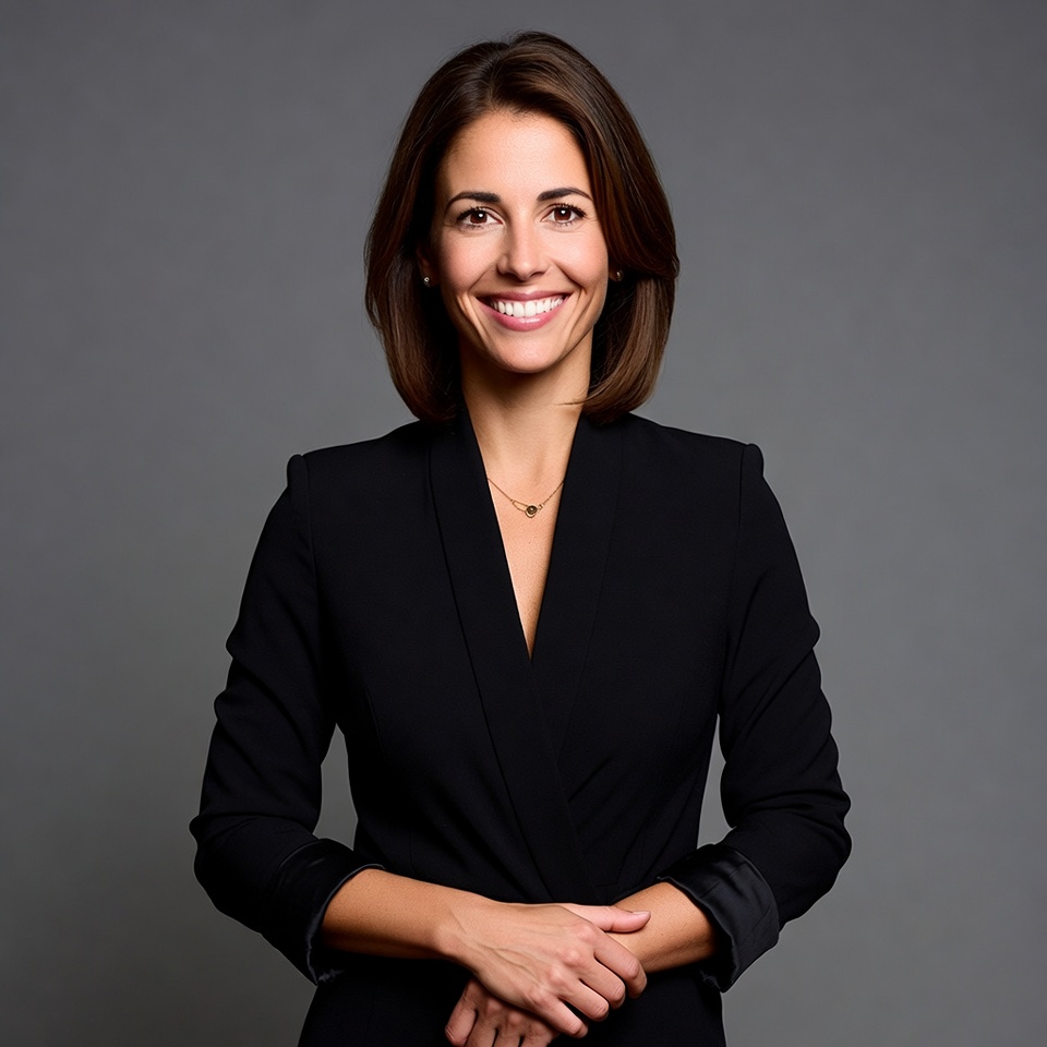 Smiling woman in black blazer Smiling woman in black blazer
