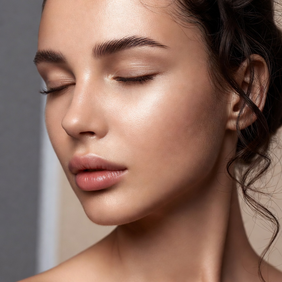 Beautiful woman with closed eyes Beautiful woman with closed eyes