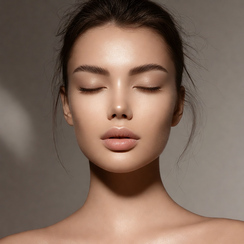 Beautiful woman with closed eyes Beautiful woman with closed eyes