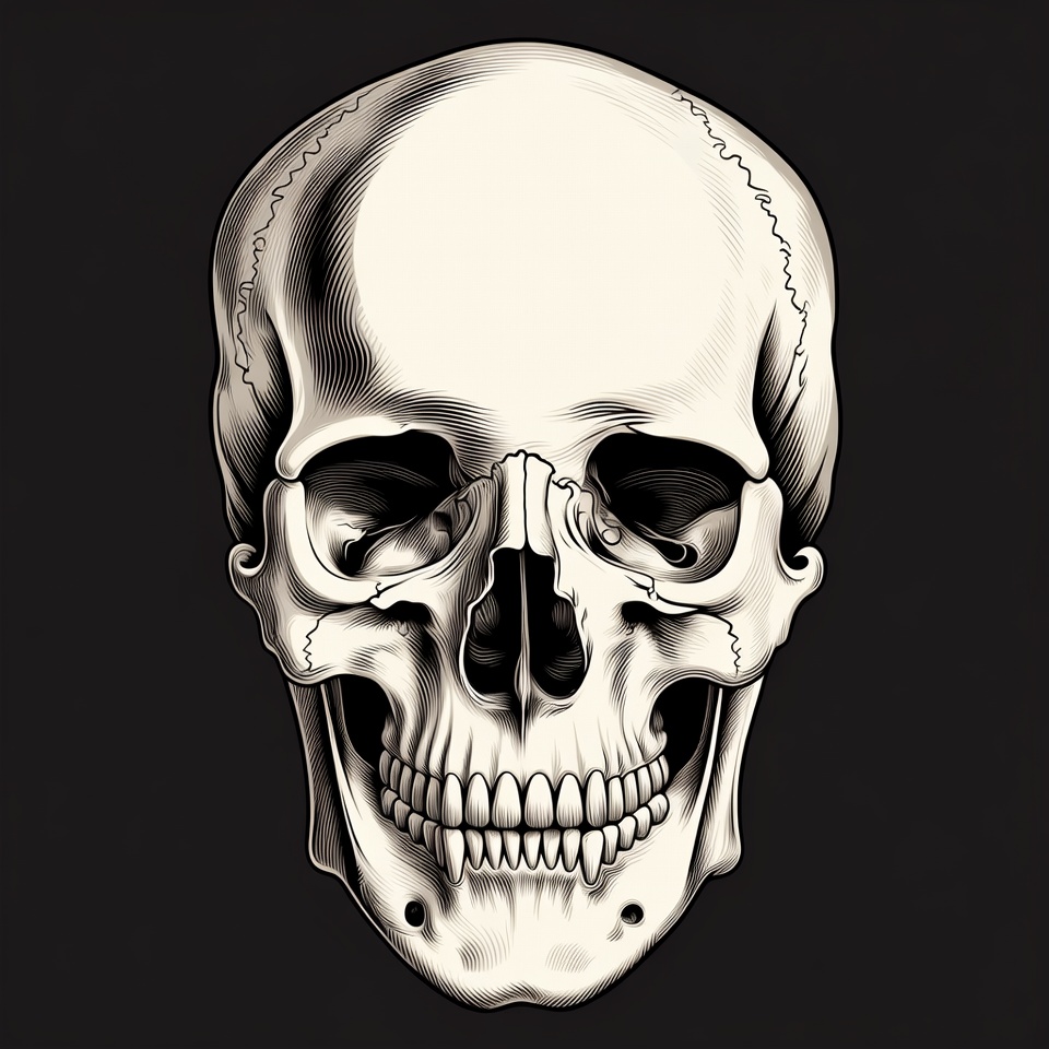Human skull illustration Human skull illustration