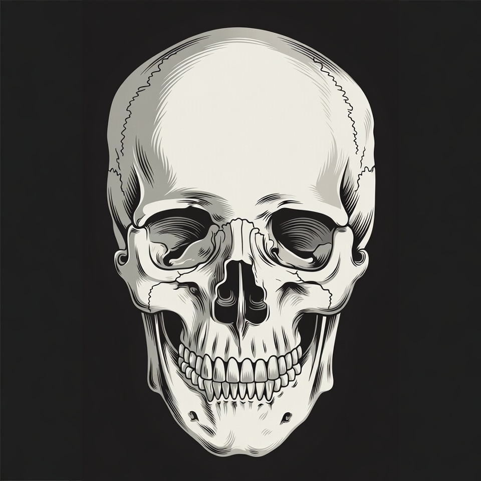 Human skull illustration Human skull illustration