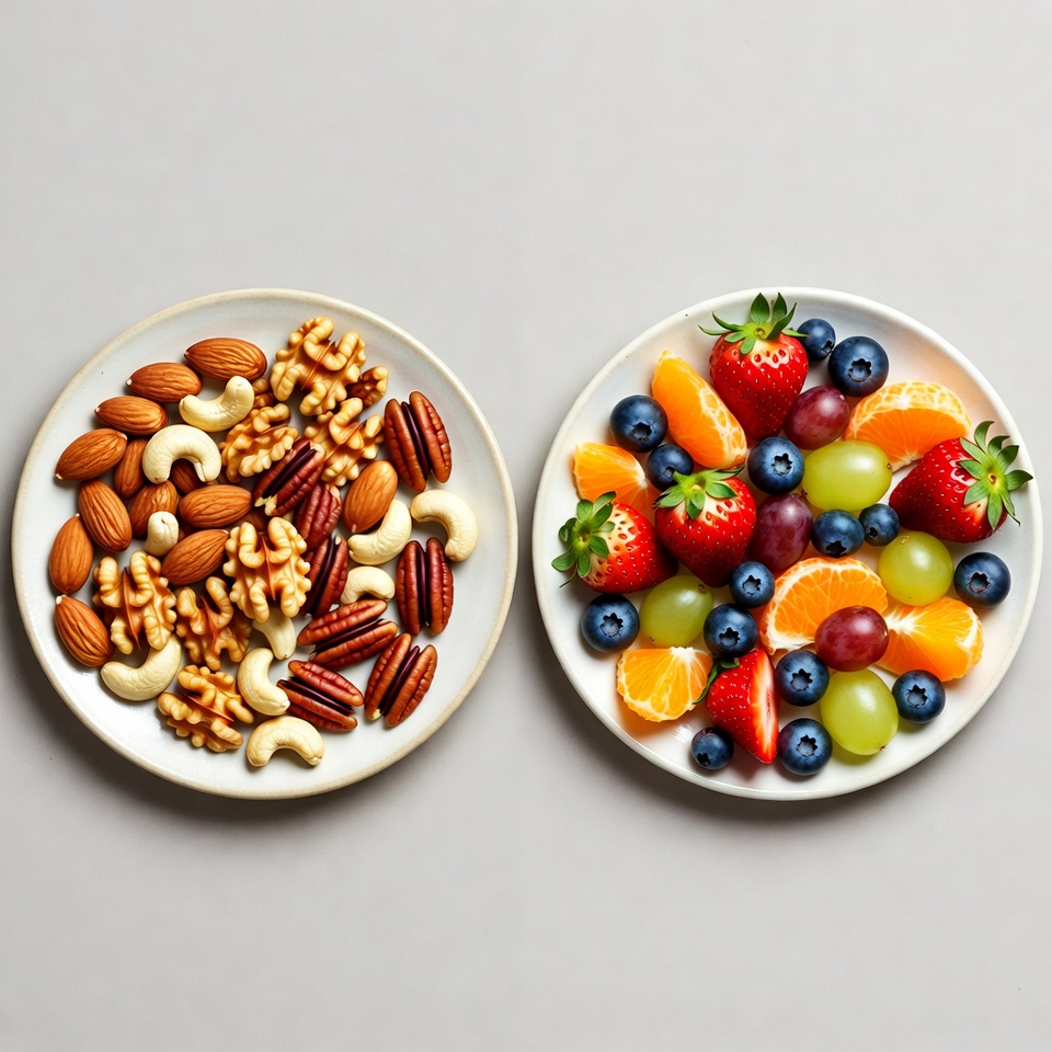 Mixed Nuts and Fresh Berries Bowls Mixed Nuts and Fresh Berries Bowls