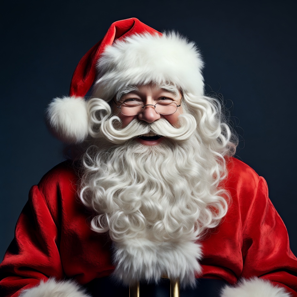 Smiling Santa Claus with white beard Smiling Santa Claus with white beard