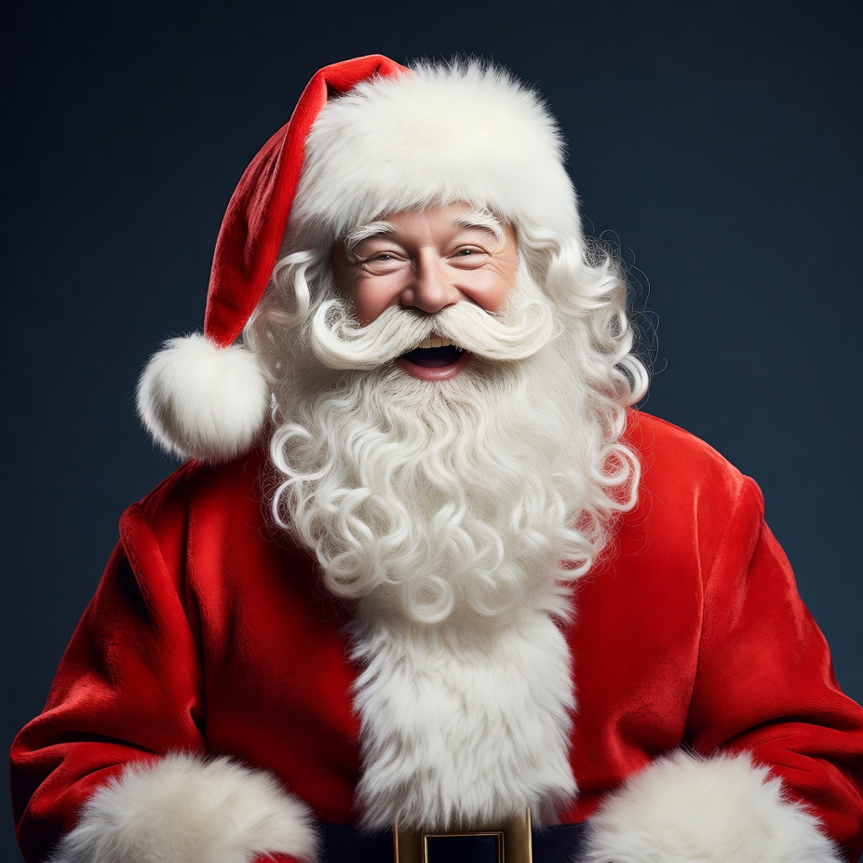 Smiling Santa Claus in red suit Smiling Santa Claus in red suit