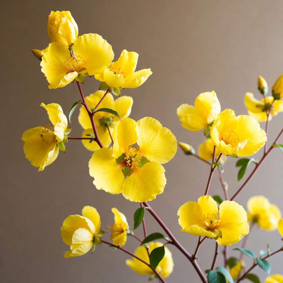 Yellow Hypericum Flowers Blooming Yellow Hypericum Flowers Blooming