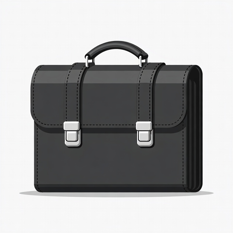 Black Briefcase Illustration Black Briefcase Illustration