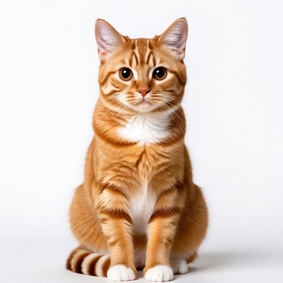 Orange tabby cat sitting Orange tabby cat sitting