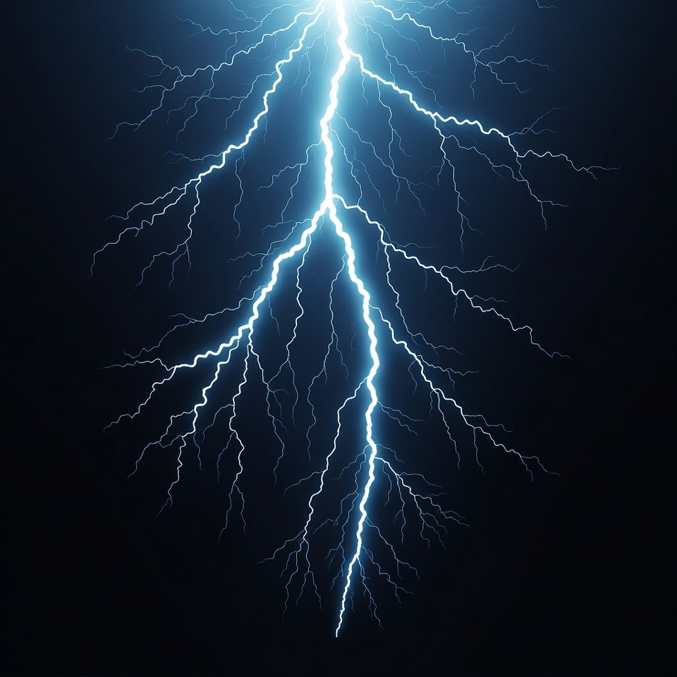 Bright Lightning Bolt Illustration Bright Lightning Bolt Illustration