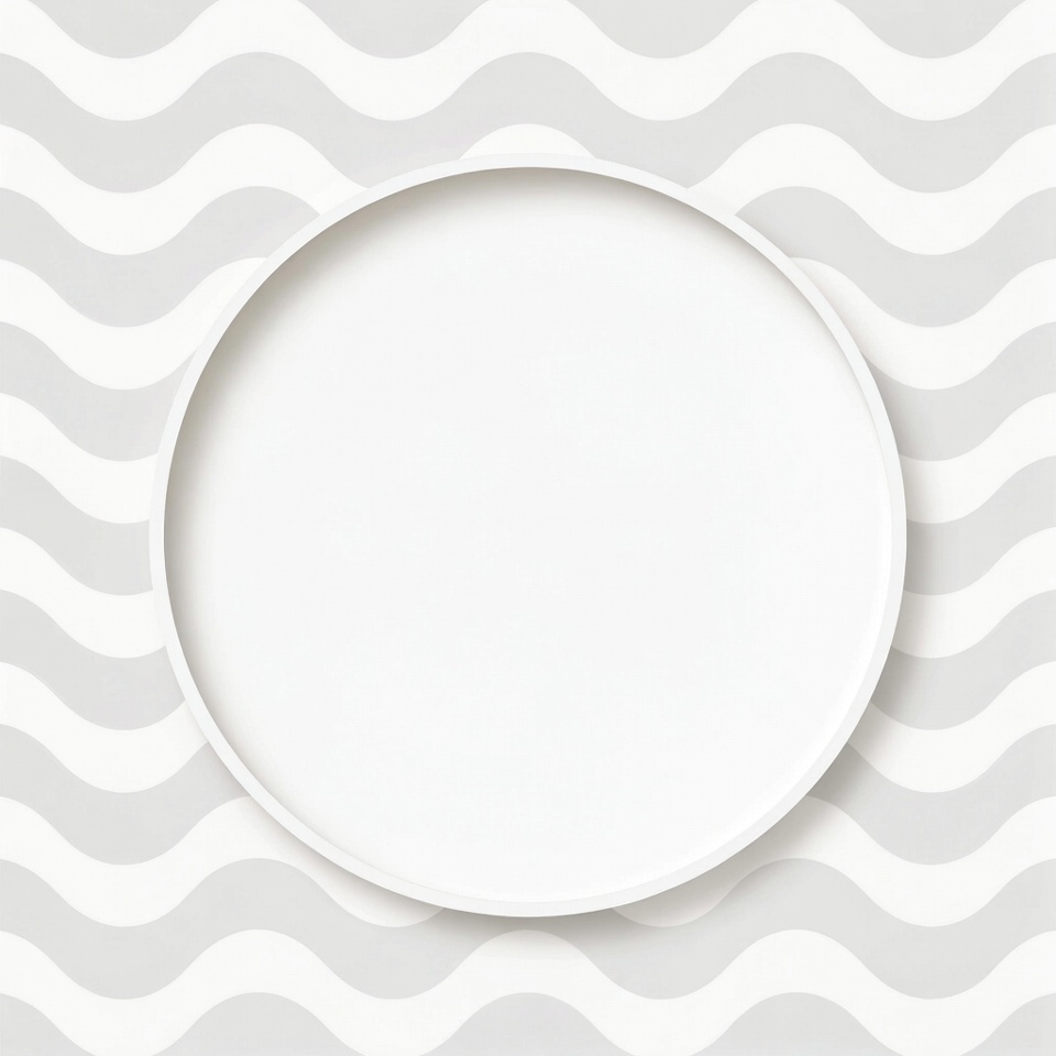 White Circle on Gray Wave Background White Circle on Gray Wave Background