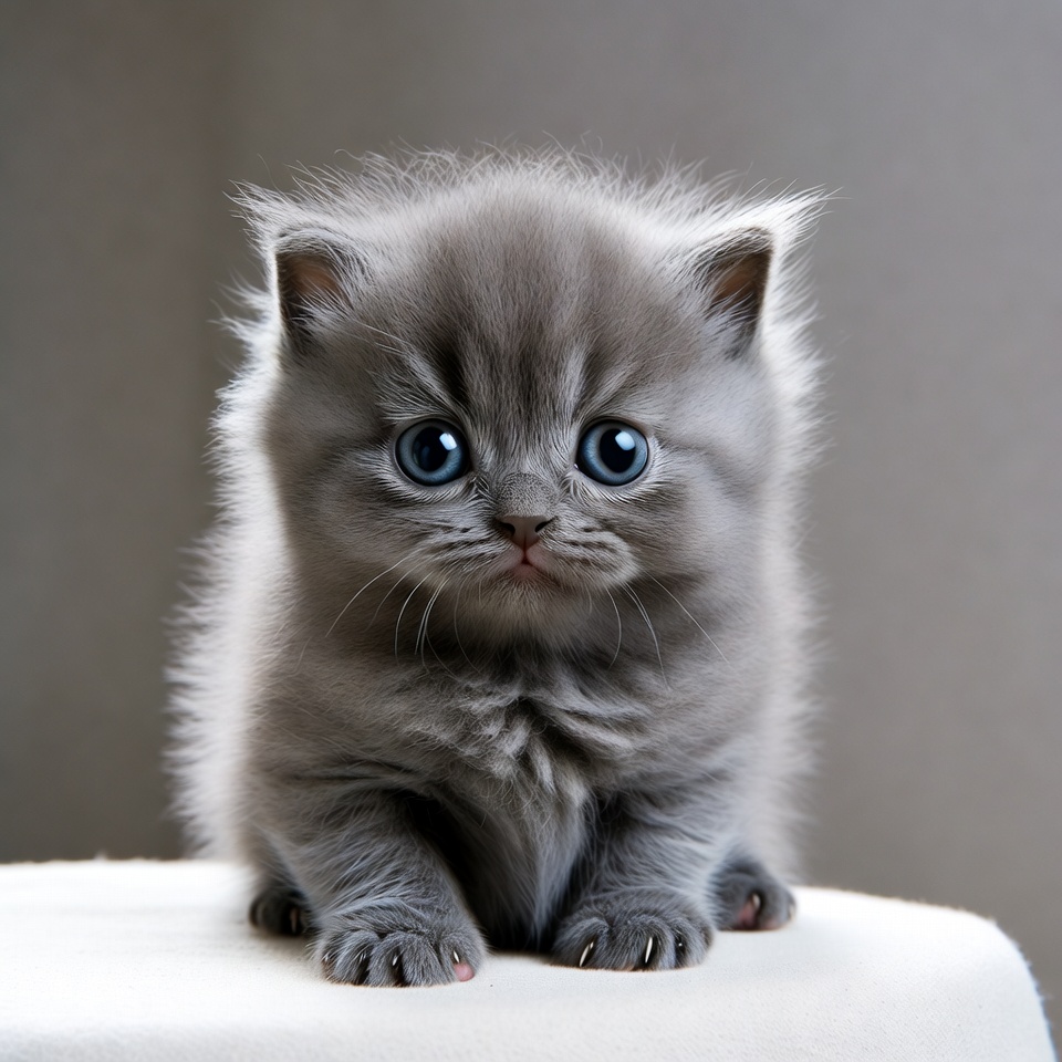 Fluffy British Shorthair Kitten Fluffy British Shorthair Kitten