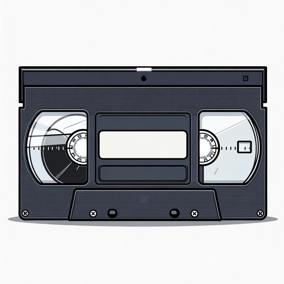 VHS Cassette Tape Illustration VHS Cassette Tape Illustration