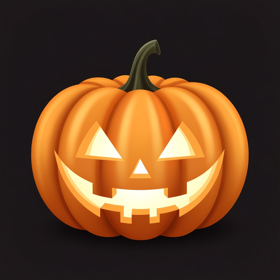 Jack-o'-lantern pumpkin on black background Jack-o'-lantern pumpkin on black background