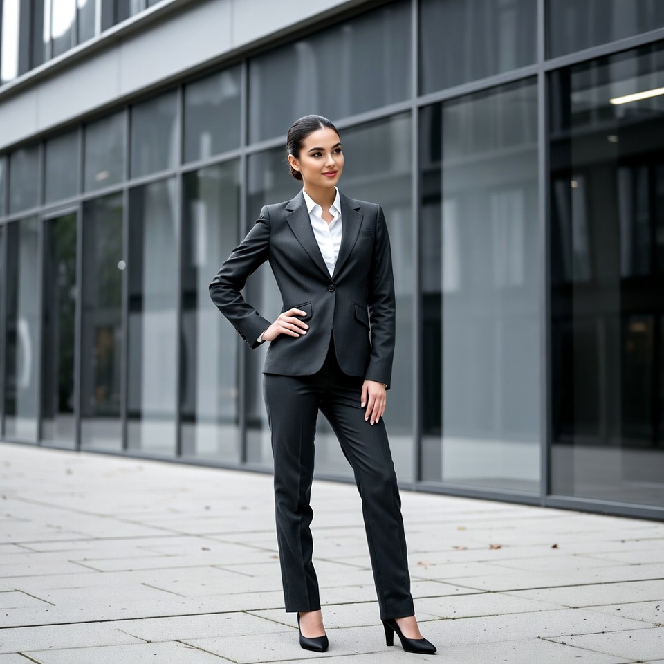 Asian woman in black business suit Asian woman in black business suit