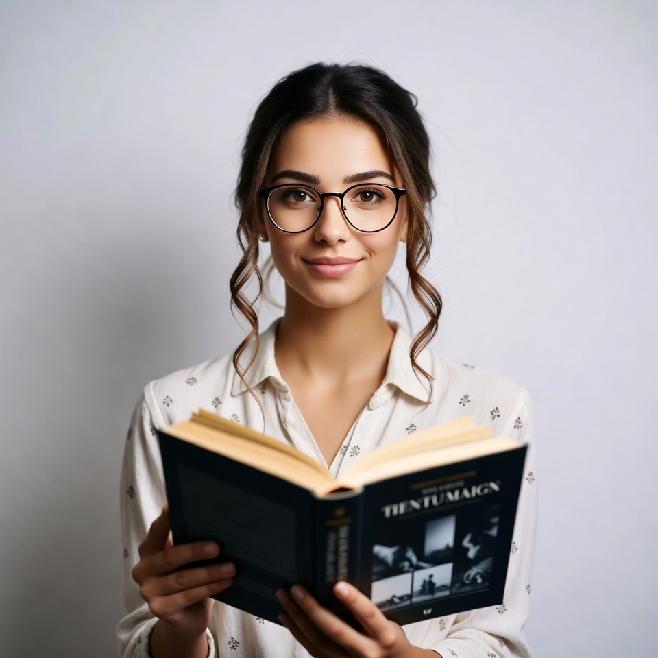 Young woman reading book Young woman reading book