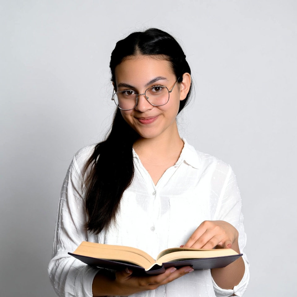 Young woman reading book Young woman reading book
