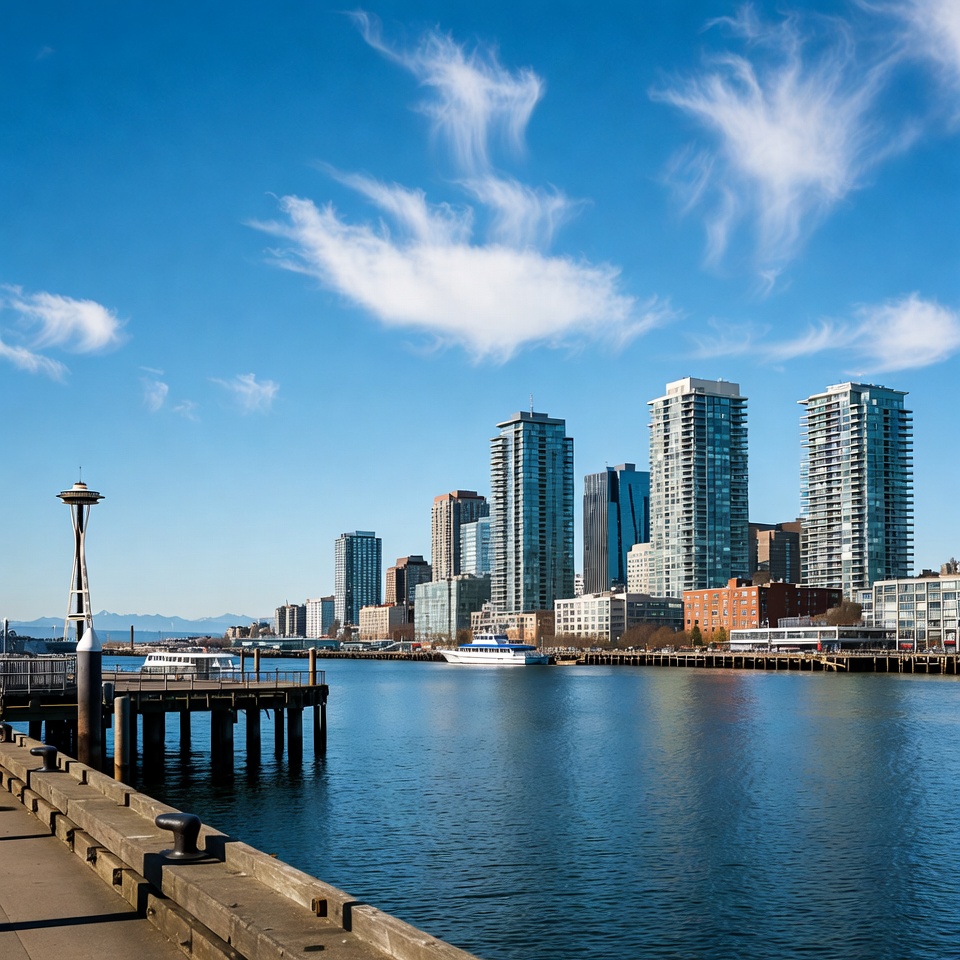 Seattle Skyline with Space Needle Seattle Skyline with Space Needle