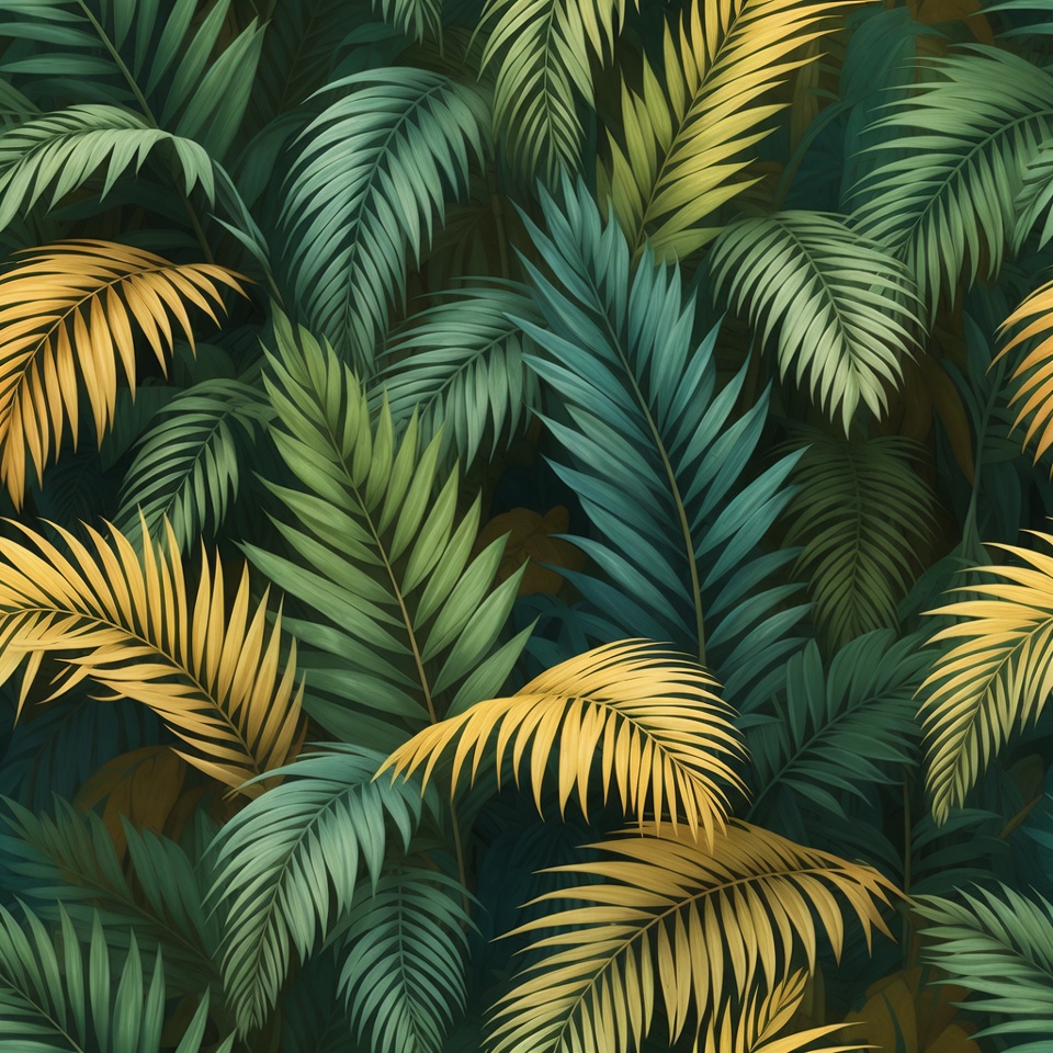 Tropical Palm Leaves Seamless Pattern Tropical Palm Leaves Seamless Pattern