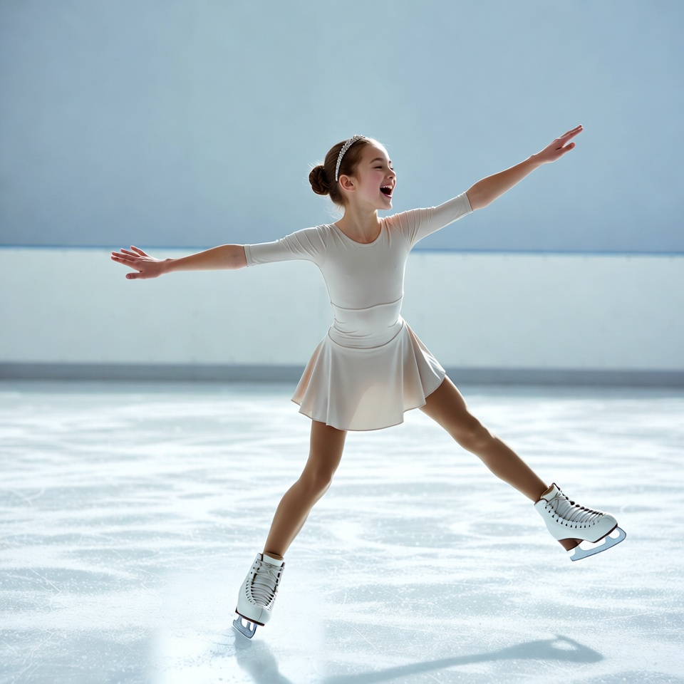 Girl figure skating on ice Girl figure skating on ice