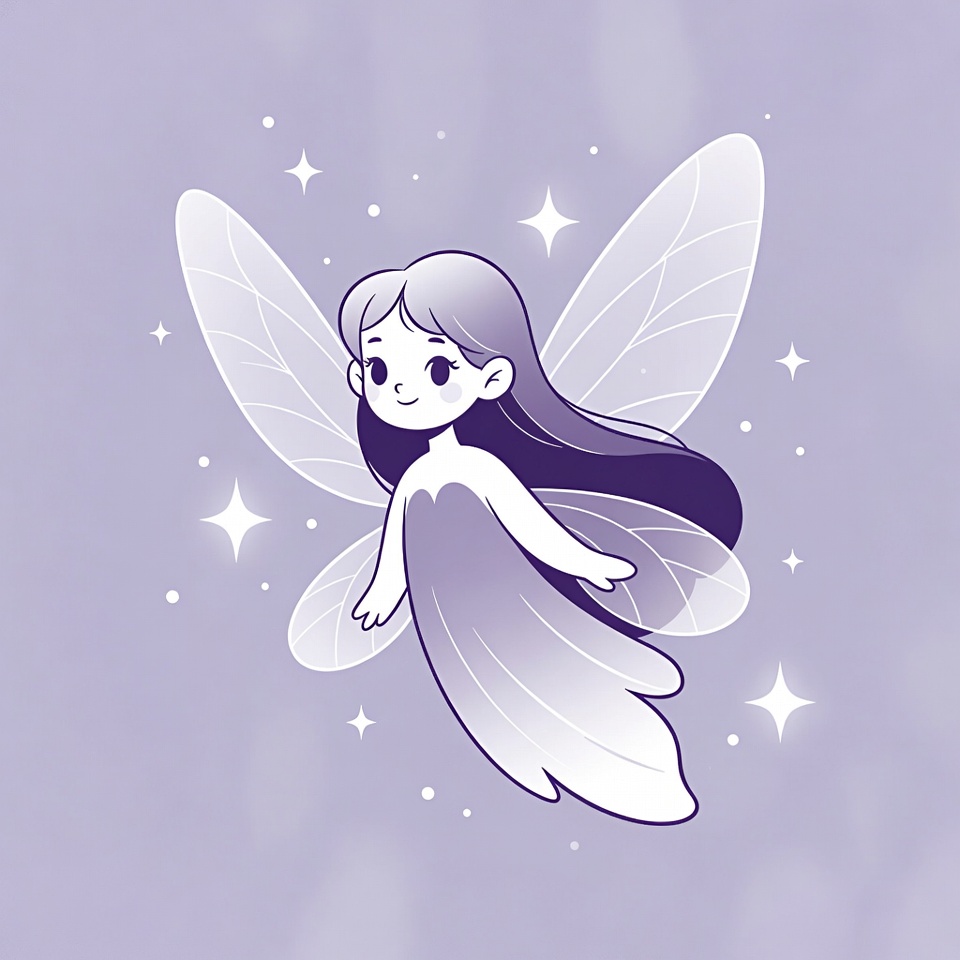 Cute fairy with wings Cute fairy with wings